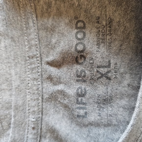 Life Is Good Crusher T-Shirt Tee Grinch Snow Day Max Gray Mens Small S - Picture 3 of 9